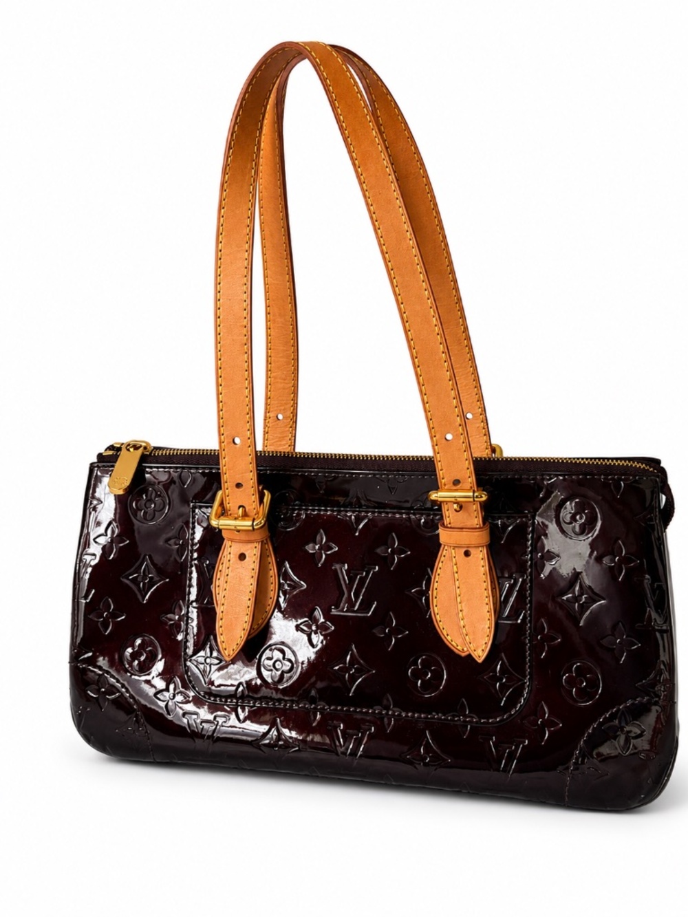 Authentic Louis Vuitton Rosewood Avenue Monogram Vernis Amarante Bag